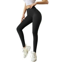 Fashion Dame čista boja podizanja kuka elastična fitness tekuće joga hlače hot6s4488083