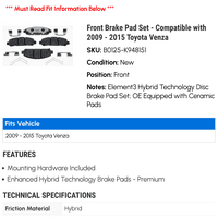Prednji set kočnice - kompatibilan sa - Toyota Venza 2014