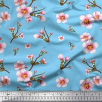 Soimoi sivi modalni satenski tkaninski cvijet cvjetnog tiskane tkanine uz dvorište široko