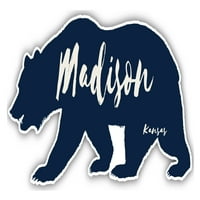 Madison Kansas suvenir 3x frižider magnetni medvjed dizajn