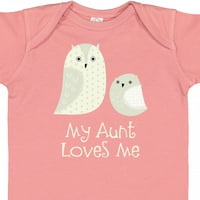 Inktastična tetka voli mene sove poklon dječaka baby ili baby girl bodysuit