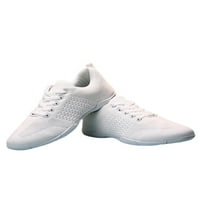 Harsuny Boys Sport Ne klizne plesne tenisice Udobne lagane navijačke obuke za cipele čipke u gore bijelo