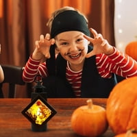 Jikolililili Halloween LED lampica lampica, mali vintage stil flameletni fenjer Pumpkin Ghost Castle