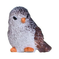 Ludlz Slatka simulacija ptica životinja mini figurica igračaka DIY pejzaža