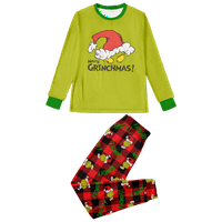 Xmas pidžame za porodičnu organski pamuk za spavanje za spavanje Božićni ispis pidžama set za teen i odrasle i pse