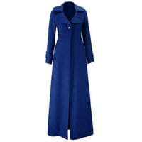 Moderna jakna za žene Slim imitacija vunene kapute Prošireni kaput Slim obrezivanja vjetrobranskog vetca