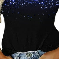 Ženska V-izrez Sequins Fashion Perforirani remen majica kratkih rukava