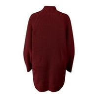 Ženski džemperi plus veličina pulover za čišćenje žena modni casual dugih rukava pune boje pletenje