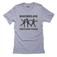 Cool Bachelor podrška za partiju za partiju za zabavu Muška siva majica