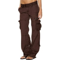 Duge pantalone za žene Ženske dame Solies Lost hlače Hippie punk pantalone Streetwear Jogger džep labav