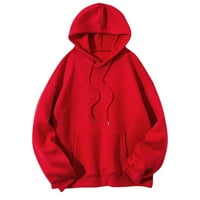 EFSTEB Fall dukseri za žene Redovna labava modna slova za ispis kapuljača sa kapuljačom sa džepom Seawtshirt lagane slobodne kapuljače dugih rukava pulover crveni xl
