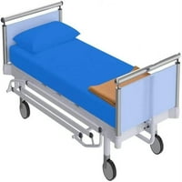 Bolnica ugrađena lim - 400TC i duboki džep od - egipatski pamučni listovi i jastučnica za bolničke krevete i madrace - Royal Plava čvrsta, standardne veličine