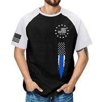 Muška majica Dan nezavisnosti Američka zastava Ispis slobodno vrijeme Sports Comfy okrugla vrata kratkih rukava majica