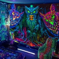 Operise visi tapiserija fluorescentna sjaj u tamnom dnevnom boravku Spavaća soba Psihodelic Halloween