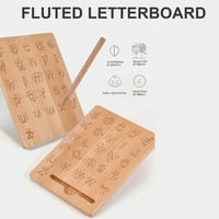AOZOWIN drvena slova koja vežbaju ploču, dvostrani alat za praćenje abecede, božićni pokloni za djecu