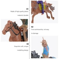 Indijanci plastične figure Playset konja Jahanje Slika igrača West Cowboy Model ADRNSS ASSORTED stil