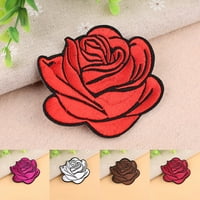 Zakrpa za ruža ruža na platnu cvjetna značka za patch odjeću za odjeću