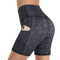 Bikerske kratke hlače Tummy Control sa džepovima Leopards tiskani teretana Joggers Workout Camo visoke