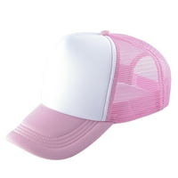 Sanwood unise šešir ružičasti bijeli, žene za muškarce Ljetna bejzbol kapa Podesivi mrežice na otvorenom šešir sunčevog vizira