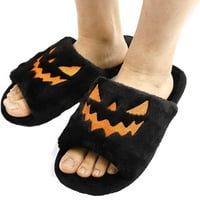 Smiješne papuče za papuče za pjenu za pjenu Neklizajuće vodootporne jedinice Halloween Plish bundeve BAT domaće cipele 35- Veličina