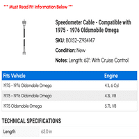 Kabl za brzinomjer - kompatibilan sa - Oldsmobile Omega