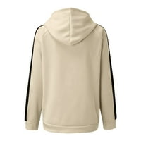 Ženski zip up hoodie modne prevelike obične dukseve udobne plus veličine dukseri slatke jakne za teen