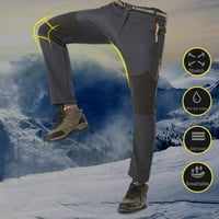 Kolone blokiranje na otvorenom na otvorenom Fleece zadebljane meke školjke Ski pantalone Muške labave pantalone pantalone Ležerne hlače Grey M