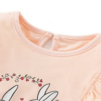 Niuer Girls odijelju životinjsku ispisanu odjeću za debljinu labavi jeseni odjeću cvjetna tiskana odjeća s dugim rukavima za crtane gaćice bež