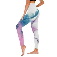 Ženske udobne joge hlače Ležerne prilike visokog struka Stripe višebojne kravate za ispis pantalone
