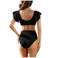 Ženski trendy skromni casual labavi kupaći kostim za žene Ljeto plaža Outfit Tie Dye Tropical Printing