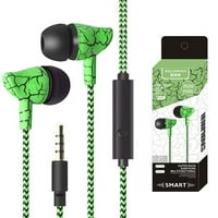 Slušalice za kontrolu žice u ušima sa mikrofonom stereo utikača modne pletenice za slušalice