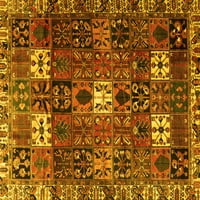 Ahgly Company Zatvoreni pravokutnik Perzijske žute tradicionalne prostirke, 8 '12 '