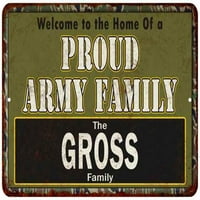 Gross ponosna vojska Porodična potpisuje poklon metalni znak 108120023387