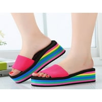 Zodanni dame klinovi sandale otvorene nožne prste ljeto slajdove na platformi Sandale ženske pete cipele