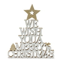 Melrose Želimo vam sretan božićni znak 10 L 11.25 H drvo