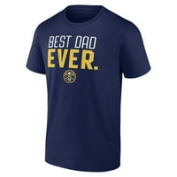 Muška fanatika brendirana mornarica Denver nuggets najbolji tata ikad logo majica