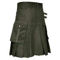 Bacoc Kilt za muškarce Design Sense Modni trend škotskog haljina za odmor Multi color Pleased suknja crna