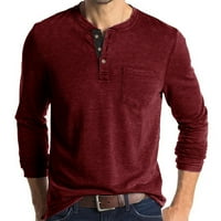 Muška majica s dugim rukavima dugih rukava Birška mišića Basic Solid čista boja bluza za majicu dugih