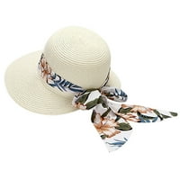 Haxmnou Women Ljeto Široko slamna šešir Sklopivi sunčevi šeširi Floppy Roll Up Zaštita Sun Cap UPF 50+ kap