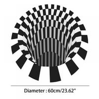 3D optički iluzijski prostir, crno-bijelo padajuće prostirke bez dna, volte tepih za trpezarije za spavaću