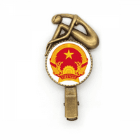 Vijetnam Asia National Emblem za glavu za kosu za glavu Brooch Vintage Metal