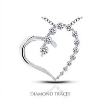 Dijamantni tragovi UD-GOS382- 1. Carat Ukupni prirodni dijamanti 14k bijelo zlato Podešavanje modnog