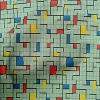 Onuone pamuk poplin laginalna metvica zelena tkanina labirintna geometrijska tkanina za šivanje tiskane zanata tkanine pored dvorišta široko