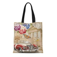 Platnena torba odvažna tota Trgovine Trgovinske vrećice Italija Rim Vintage Holidays 1950S 1960S 1970S