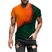 Puawkoer muške modne majice ulica 3D digitalni ispis Top o izrez T majica na vrhu kratkih rukava labava