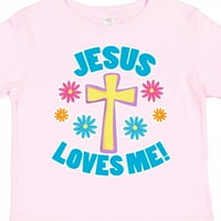Inktastični ISŠTE Isus me voli križ i cvijeće poklon dječaka malih majica ili majica mališana