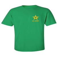 Vojska zvijezda zlatna majica s lijevom košuljom za odrasle kratka rukava