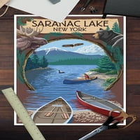 Jezero Saranac, New York, Adirondacks kanu scena