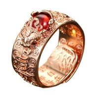 Orb prsten žene Vintage Skulptura Strestenje prstenovi otvoreni Podesivi pojas GEMSTOne prsten za pribor za prstenove za djevojčice 7-8