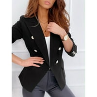 Cardigan za žene dugih rukava plus veličine svile satenske jakne Formalni kardigani džepovi radne kabele